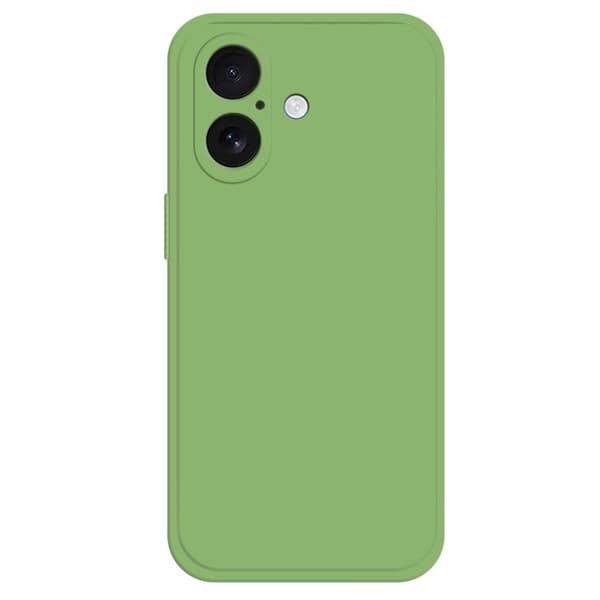 iPhone 16 Plus fleksibelt etui med lige kantbeskyttelse Telefoncover - Matcha-Grøn Green