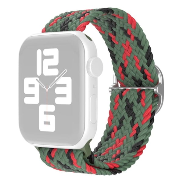 Apple Watch (45mm) nylon watch strap - Camouflage Green Multicolor