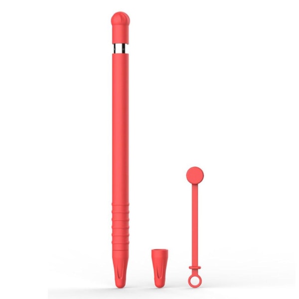 4-in-1 Apple Pencil silicone case - Red Röd