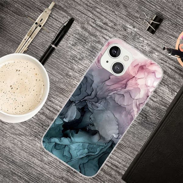 Marble design iPhone 14 Plus kotelot - Ruusu Ja Ruusu Multicolor