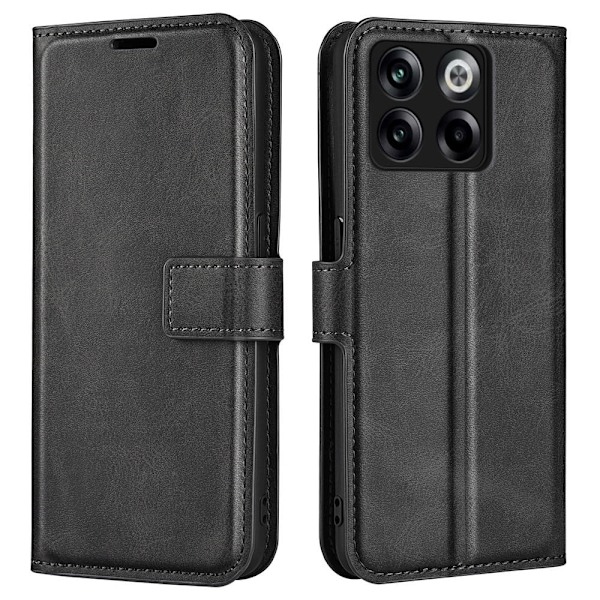 Hållbart konstläder OnePlus Ace Pro / OnePlus 10T fodral med plånbok - Svart Svart
