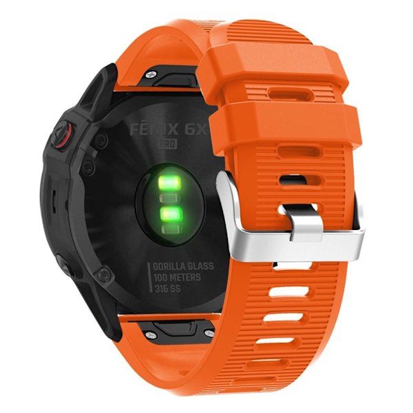 Garmin Fenix 6X kryds korn silikone Urrem - Orange Orange