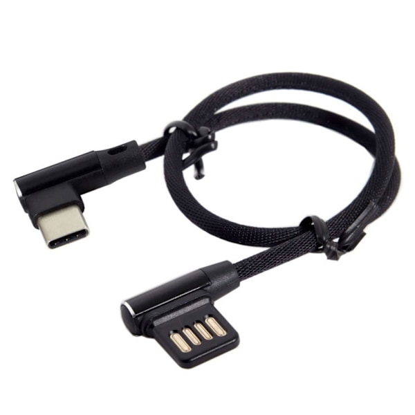 USB 3.1 Typ-C till 90 graders USB 2.0 datakabel Svart