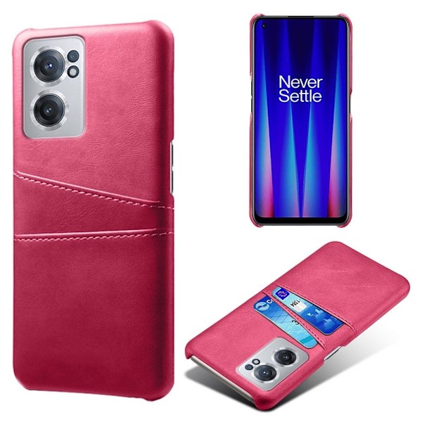 OnePlus Nord CE 2 5G skal med korthållare - Rosa Rosa