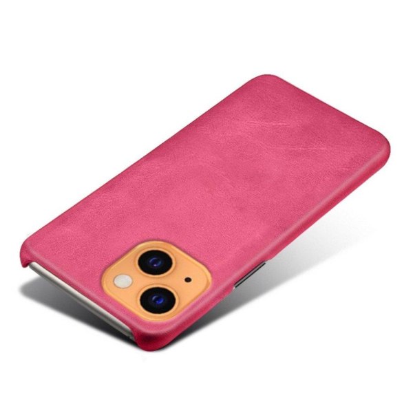 KSQ kvalitet vegansk læder belagt bump resistent telefon taske iPhone 13 6.1-inch - Lyserød Pink