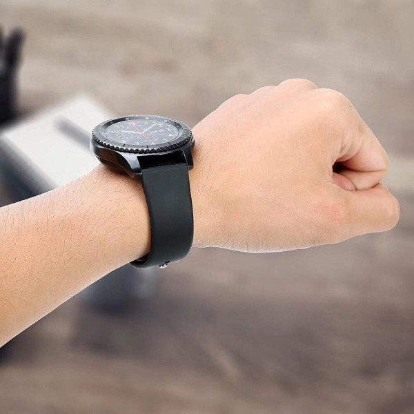 Silicone watch band for Samsung and Garmin watch band - Black Svart