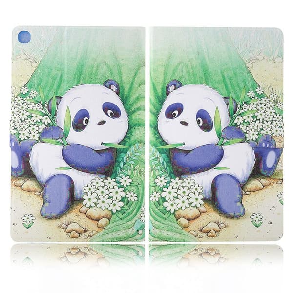 Elegant Mønster Lær Flippetui til Samsung Galaxy Tab A7 10.4 (2020) - Søt Panda White