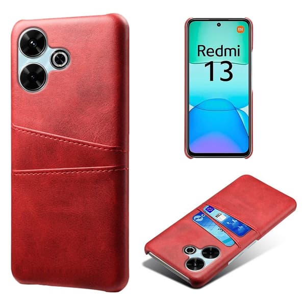 Dual Card Xiaomi Redmi 13 cover - Rød Red