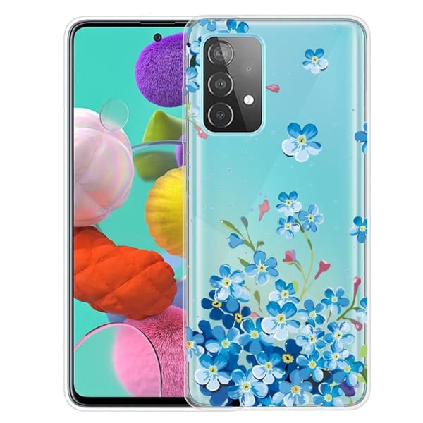 Deco Samsung Galaxy A73 skal - Blå Blommor Blå