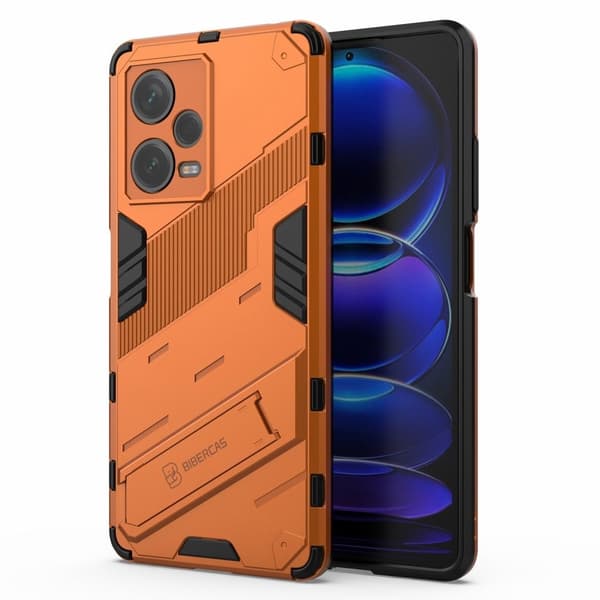 Stødsikker Hybrid Cover med A Moderne Touch til Xiaomi Redmi Note 12 Pro Plus - Orange Orange