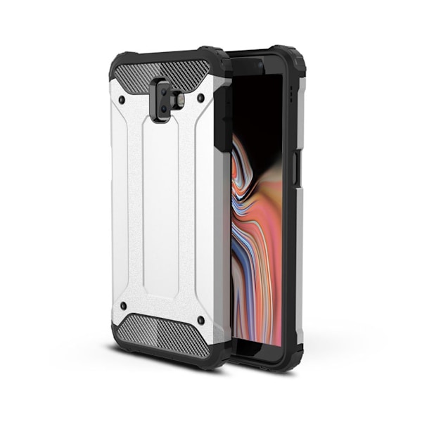 Samsung Galaxy J6 Plus (2018) armor guard kombo etui - Sølv Silver grey