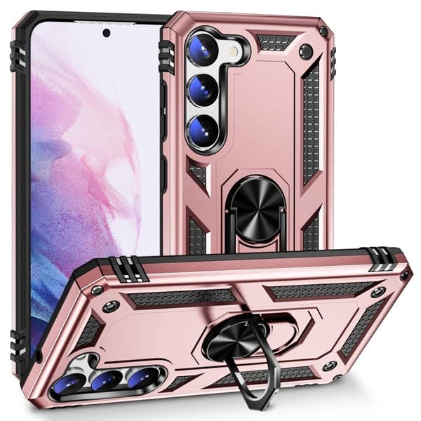 Bofink Combat Samsung Galaxy S23 Plus Etui - Rødguld Pink