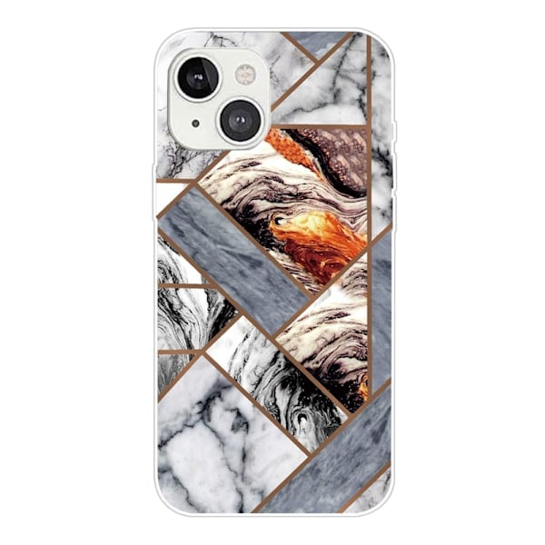 Marmormotiv iPhone 14 Plus skal - Fragment Av Marmorplattor multifärg
