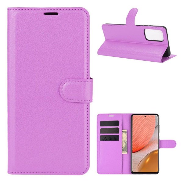 Classic Samsung Galaxy A72 5G Flip etui - Lilla Purple