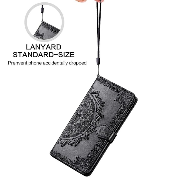 Mandala Sony Xperia 10 III Flip Etui - Sort Black