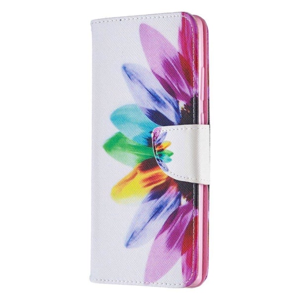 Wonderland Samsung Galaxy Note 20 Flip Etui - Farvet Blomst Multicolor