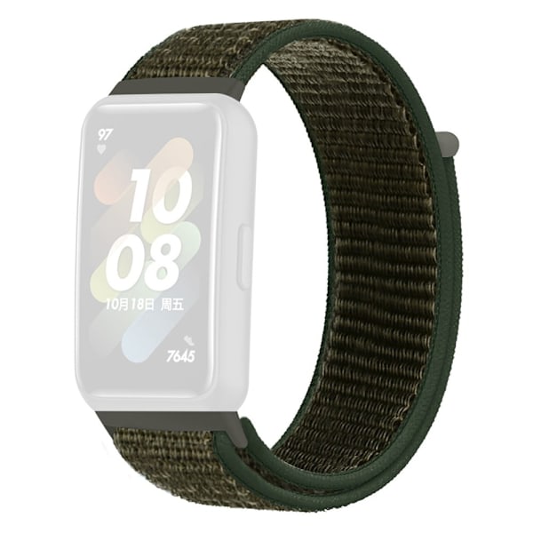 Huawei Band 7 klockarmband i nylon - Militärgrön Grön