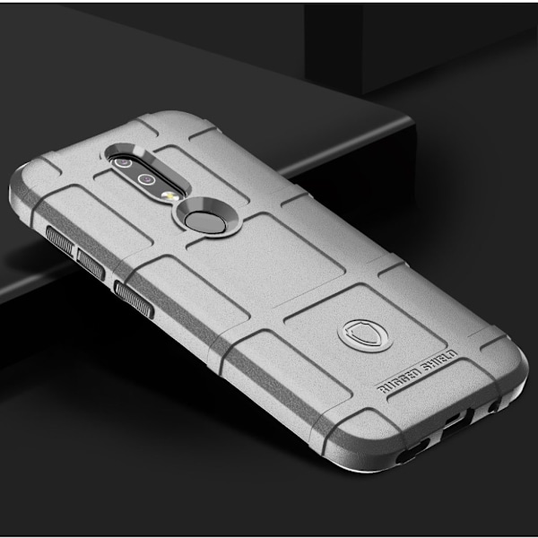 Nokia 4.2 fyrkantigt antichockfodral - Grå Silvergrå