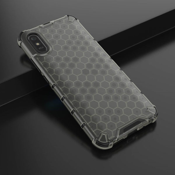 Bofink Honeycomb Xiaomi Redmi 9A Etui - Grå Silver grey