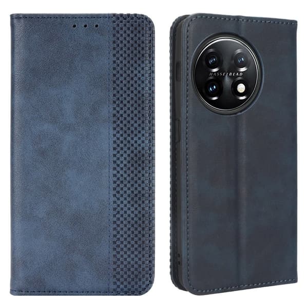 Bofink Vintage OnePlus 11R / Ace 2 Læder Etui - Blå Blue