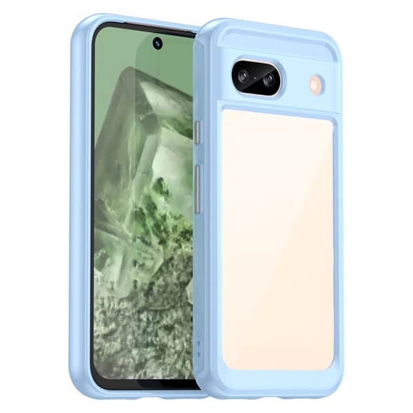 Google Pixel 8A älykäs akryylikansi - Sininen Blue