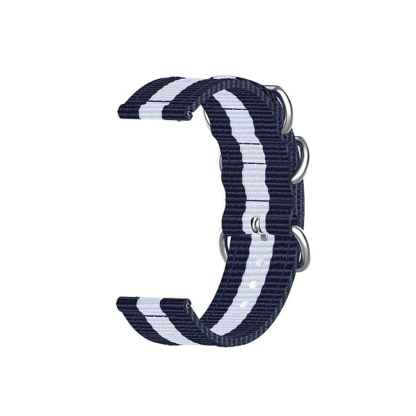Garmin Forerunner 255S nylon watch strap - Blue / White / Blue Blue