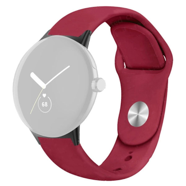 Silikoninen kellohihna Google Pixel Watch -kelloon - Viininpunainen Red
