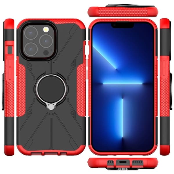 Magneettikannatin iPhone 13 Pro -puhelimelle - Punainen Red