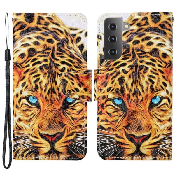 Wonderland Samsung Galaxy S22 flip etui - Leopard Yellow