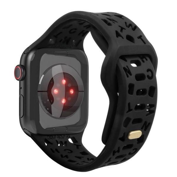 Apple Watch Series 8 (45 mm) / Watch Ultra silikoneurrem med hul Black