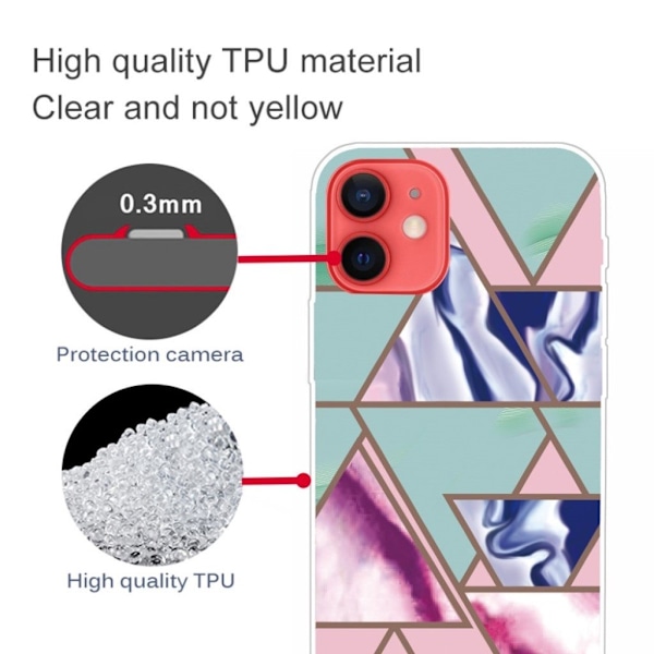 Marble iPhone 13 Suojakotelo - Triangle Blitz Pattern Multicolor