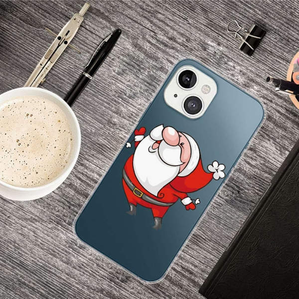 Julfodral till iPhone 14 - Glad Tomte Röd