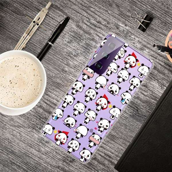 Deco Samsung Galaxy S21 FE Etui - Søde Pandaer Multicolor