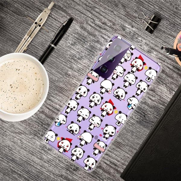 Deco Samsung Galaxy S21 FE Etui - Søte Pandaer Multicolor