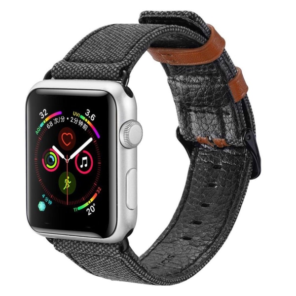 DUX DUCIS Apple Watch Series 5 44mm fabric watch band - Black Svart