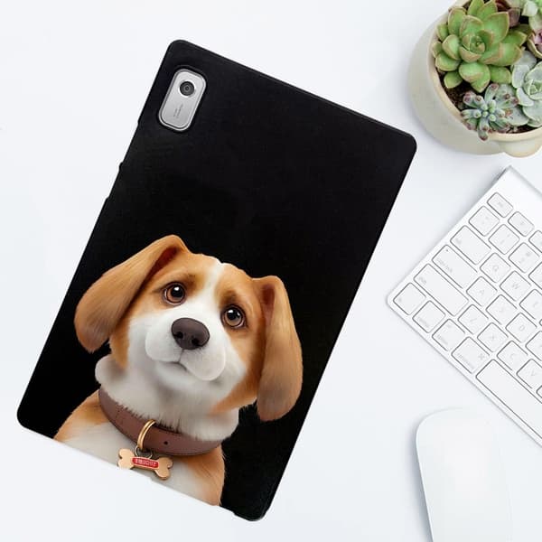 Lenovo Tab M9 Asia Pattern Printing Slim Joustava Tablet Suojakansi - Harrier-Beagle Brown