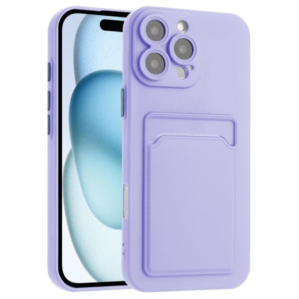 Deksel til kortholder for iPhone 16 Pro Max - Lilla Purple