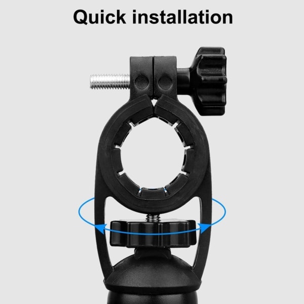 Universal bicycle handlebar phone mount holder - Black Black