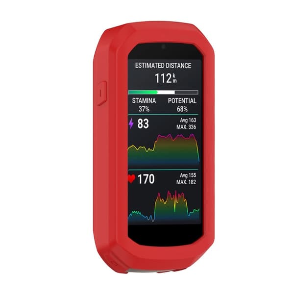 Garmin Edge 1050 beskyttelsesetui i silikone til cykelcomputer - Rød Red