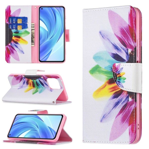 Wonderland Xiaomi 11 Lite 5g Ne / Mi 11 Lite 5g / 11 Lite Flip Etui - Farverig Kronblade Multicolor