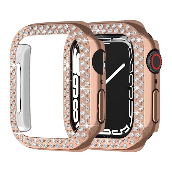 Apple Watch SE 2022 (40mm) - Ruusukulta-suojus strassikoristeisella koristeella - Ruusukulta Pink