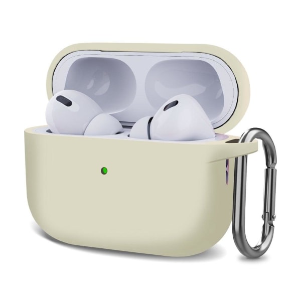 AirPods Pro 2 silicone case with buckle - Antique White White