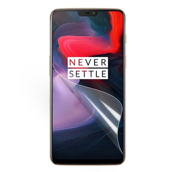 OnePlus 6 beskyttelsesfilm i ordinært blødt materiale til LCD skærm - Transparent Transparent