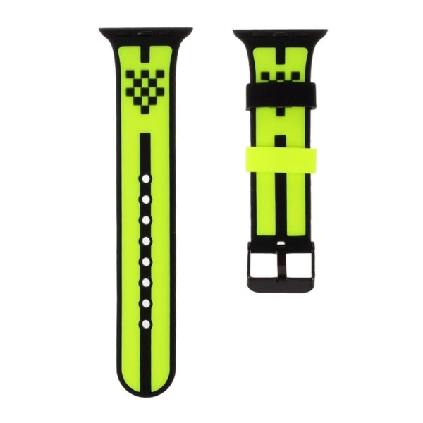 Apple Watch 40mm TGVI'S silicone watch strap - Yellowgreen Gul