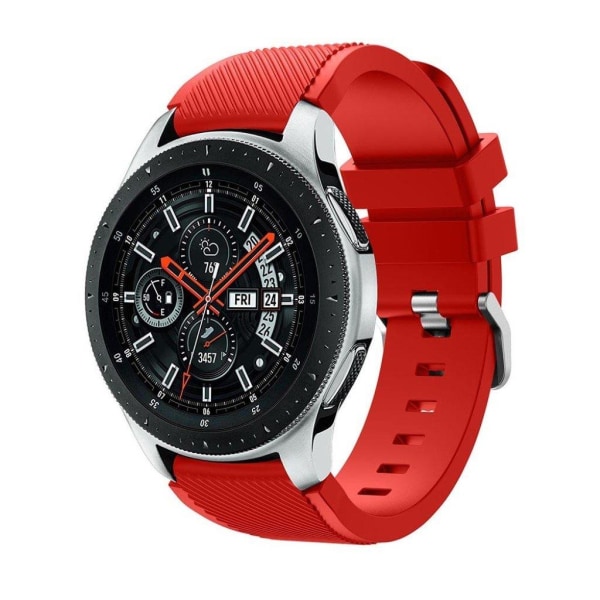 Samsung Galaxy Watch (46mm) erstatnings urrem i silikone med Twill tekstur - Rød Red