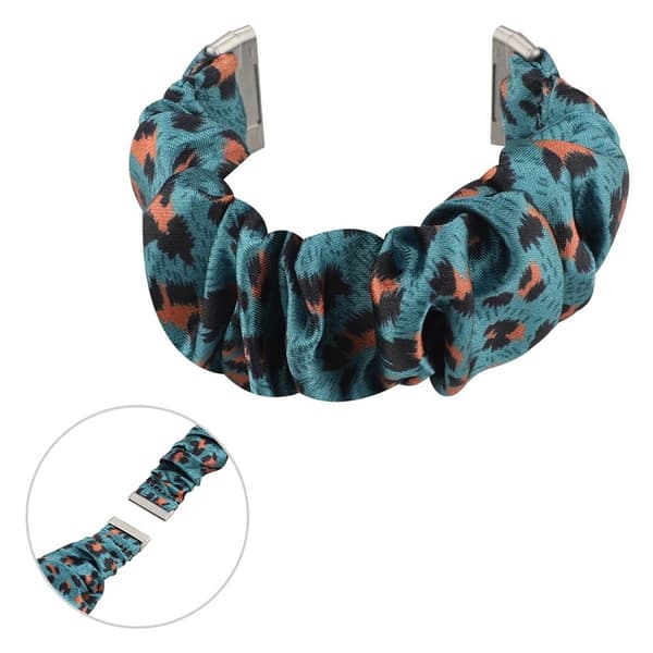 Hårbånd med motiv til Fitbit Versa 3 - Blå Leopard Blue