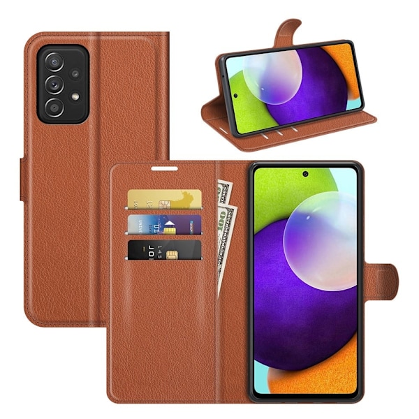 Classic Samsung Galaxy A52s 5G / A52 5g / A52 Läppäkotelo - Ruskea Brown