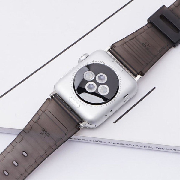 Apple Watch 42mm - 44mm gennemsigtig fleksibel urrem - Lilla Purple