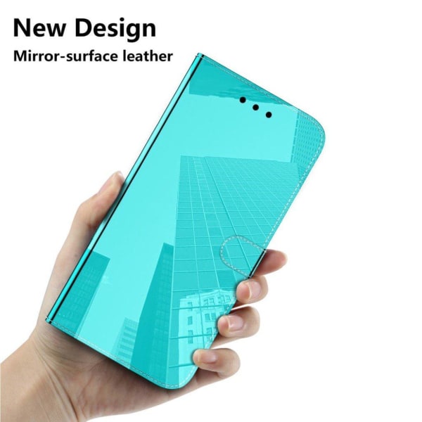 Mirror Samsung Galaxy S20 flip etui - Cyan Green