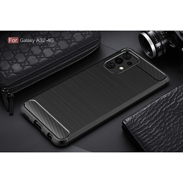Carbon Flex Samsung Galaxy A32 skal - Svart Svart